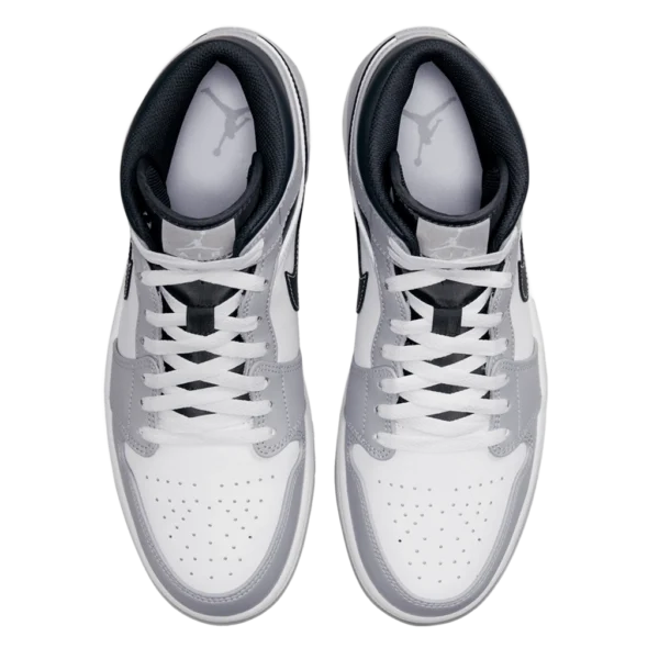 ⁦Air Jordan 1 Mid Light Smoke Grey Anthracite White⁩ – תמונה ⁦4⁩