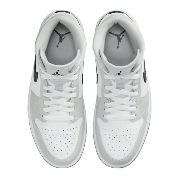 ⁦Air Jordan 1 Mid White Light Smoke Grey⁩ – תמונה ⁦4⁩