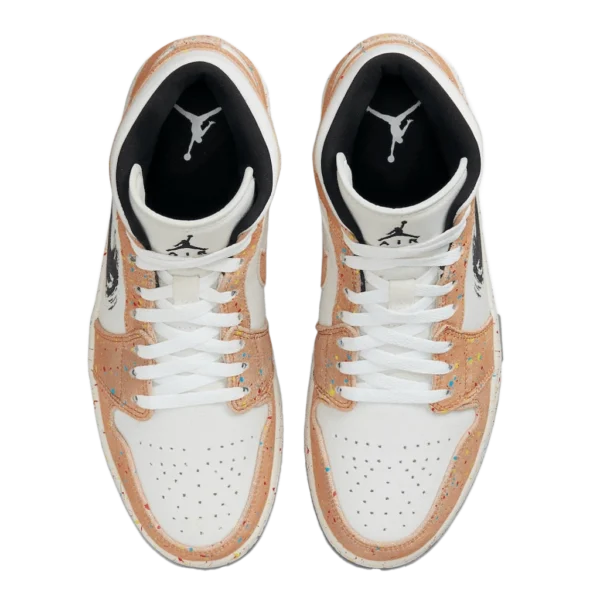 ⁦Air Jordan 1 Mid SE Brushstroke Paint Splatter⁩ – תמונה ⁦4⁩