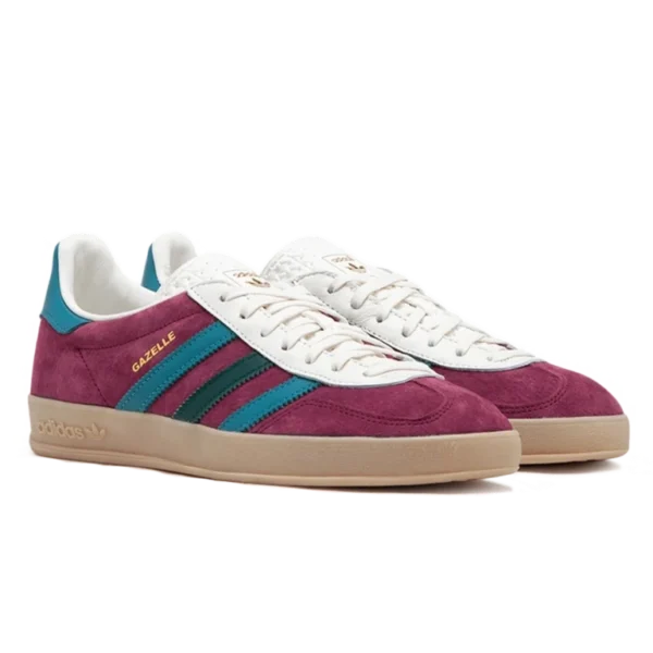 ⁦Adidas Gazelle Indoor Collegiate Burgundy Arctic Fuchsia⁩ – תמונה ⁦2⁩