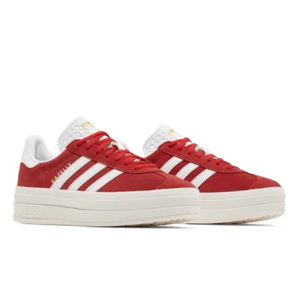 ⁦Adidas Gazelle Bold Red Cloud White⁩ – תמונה ⁦2⁩