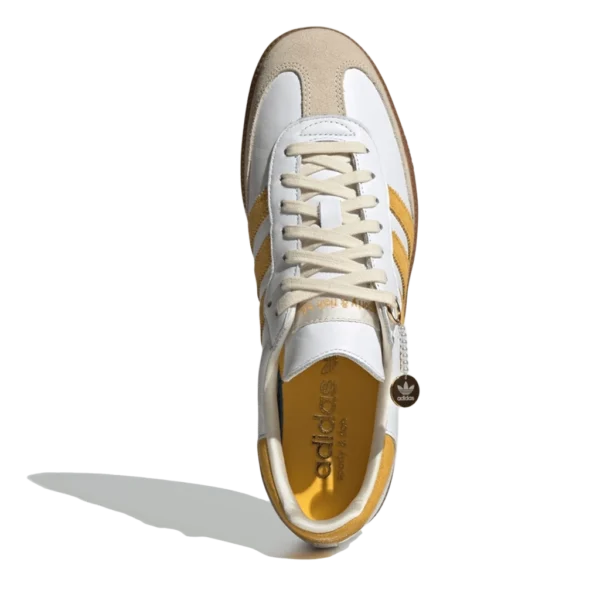 ⁦Adidas Samba OG x Sporty & Rich White Bold Gold⁩ – תמונה ⁦3⁩