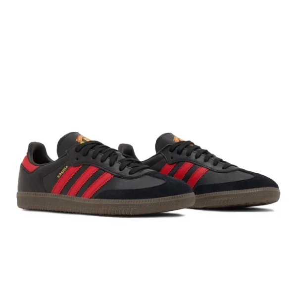 ⁦Adidas Samba x Manchester United Black Real Red⁩ – תמונה ⁦2⁩