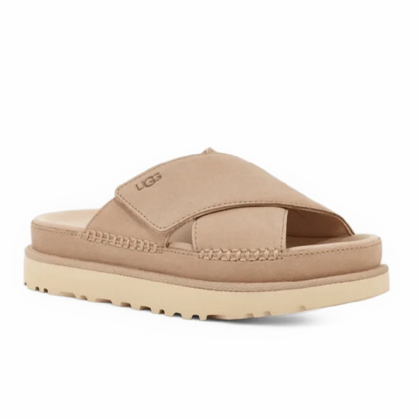 ⁦UGG Goldenstar Cross Slide Beige⁩ – תמונה ⁦2⁩