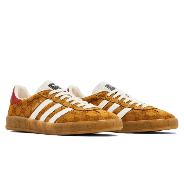 ⁦Adidas Gazelle x Gucci GG Monogram Mesa White Red⁩ – תמונה ⁦2⁩
