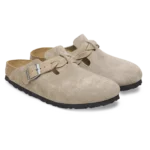 ⁦Birkenstock Boston Braided Suede Leather Taupe⁩ – תמונה ⁦2⁩