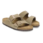 ⁦Birkenstock Arizona Suede Leather Taupe⁩ – תמונה ⁦2⁩
