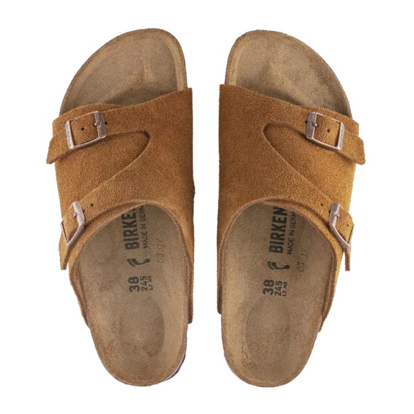 ⁦Birkenstock Zurich Suede Leather Soft Footbed Brown Mink⁩ – תמונה ⁦3⁩