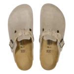 ⁦Birkenstock Boston Braided Suede Leather Taupe⁩ – תמונה ⁦3⁩