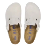 ⁦Birkenstock Boston Soft Footbed Suede Leather Antique White⁩ – תמונה ⁦3⁩