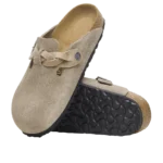 ⁦Birkenstock Boston Braided Suede Leather Taupe⁩ – תמונה ⁦4⁩
