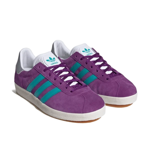 ⁦Adidas Gazelle 85 Low Glory Purple Hi-Res Aqua Cloud White⁩ – תמונה ⁦2⁩