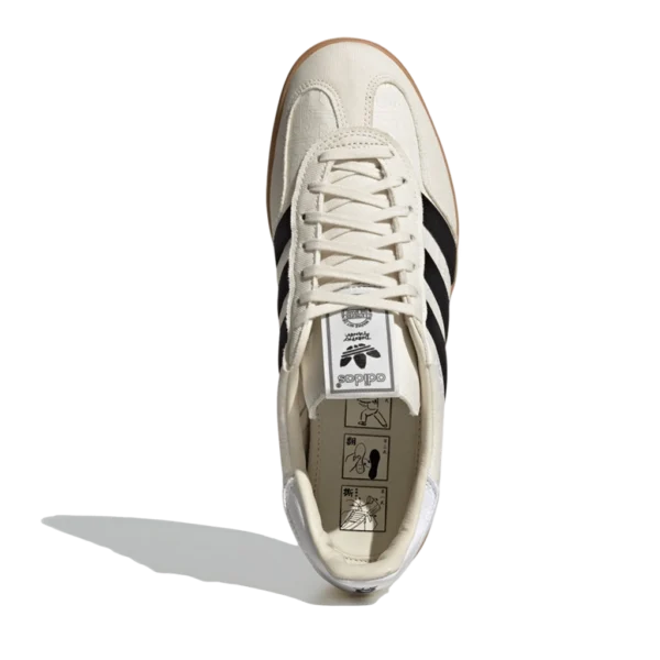 ⁦Adidas Gazelle Indoor Cream White Core Black Sand⁩ – תמונה ⁦4⁩