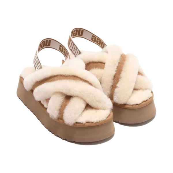 ⁦UGG Disco Cross Slide Chestnut⁩ – תמונה ⁦2⁩