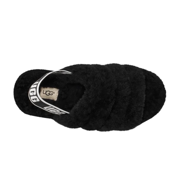 ⁦UGG Fluff Yeah Slide Black⁩ – תמונה ⁦4⁩