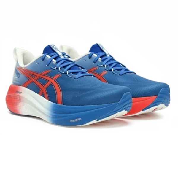 ⁦ASICS GEL-Nimbus 27 Azul Vermelho Branco⁩ – תמונה ⁦2⁩