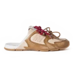 New Balance x Miu Miu 530 SL Deco Calf Leather Mules Cinnamon Travertine Gray