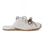 New Balance x Miu Miu 530 SL Deco Calf Leather Mules White