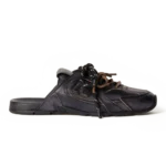 New Balance x Miu Miu 530 SL Deco Calf Leather Mules Black