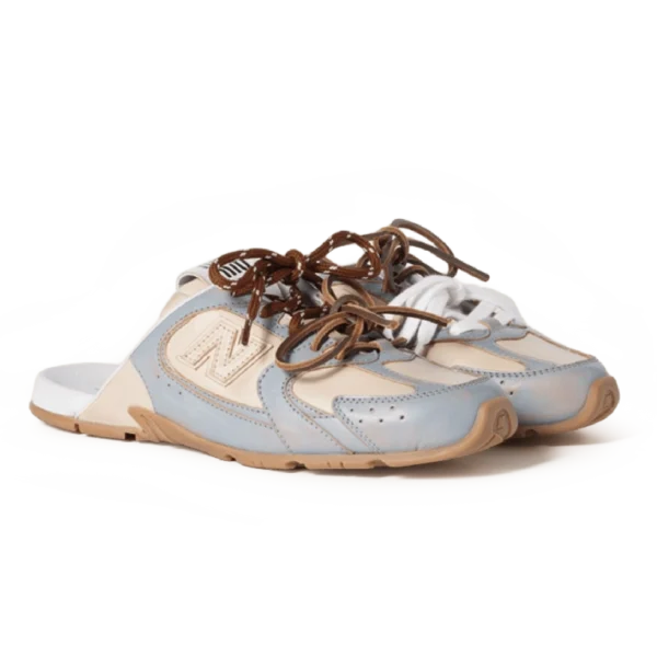 ⁦New Balance x Miu Miu 530 SL Deco Calf Leather Mules Sky Blue Stone Gray⁩ – תמונה ⁦2⁩