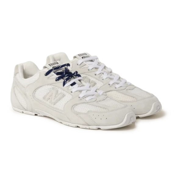 ⁦New Balance x Miu Miu 530 SL Suede & Mesh Sneakers White⁩ – תמונה ⁦2⁩
