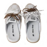 ⁦New Balance x Miu Miu 530 SL Deco Calf Leather Mules White⁩ – תמונה ⁦3⁩