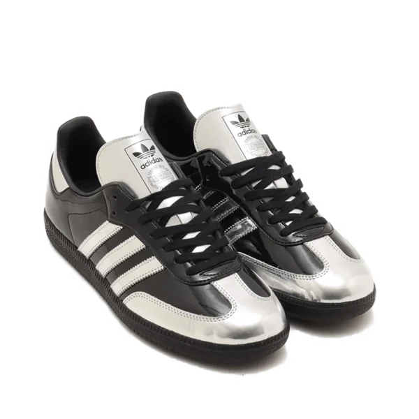 ⁦Adidas Samba x Atmos Tuxedo Black Metallic Silver⁩ – תמונה ⁦2⁩