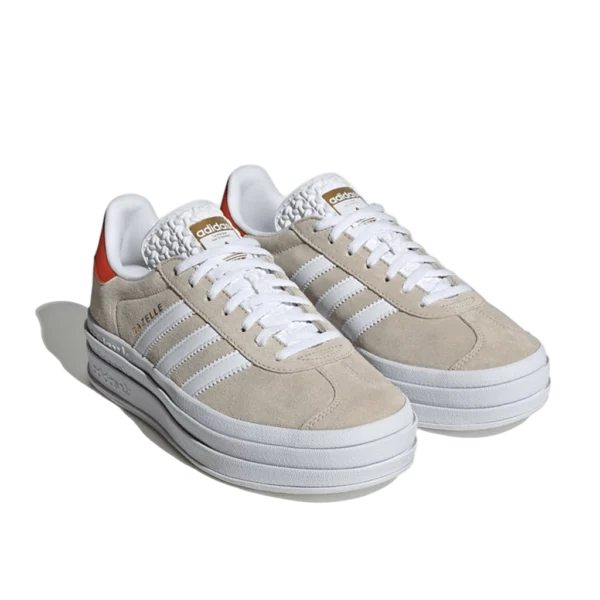 ⁦Adidas Gazelle Bold Wonder Beige Cloud White Collegiate Orange⁩ – תמונה ⁦2⁩
