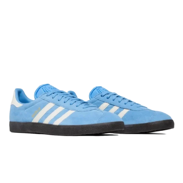 ⁦Adidas Gazelle Gold Metallic Chalk White Gum⁩ – תמונה ⁦2⁩