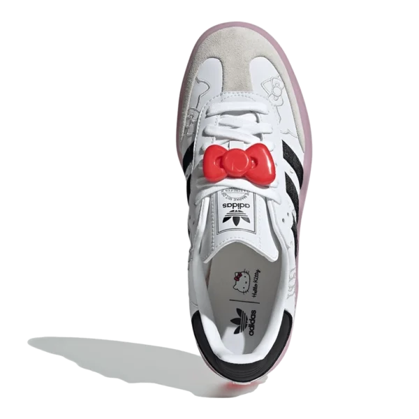 ⁦Adidas Sambae x Hello Kitty Cloud White Core Black Clear Pink⁩ – תמונה ⁦3⁩