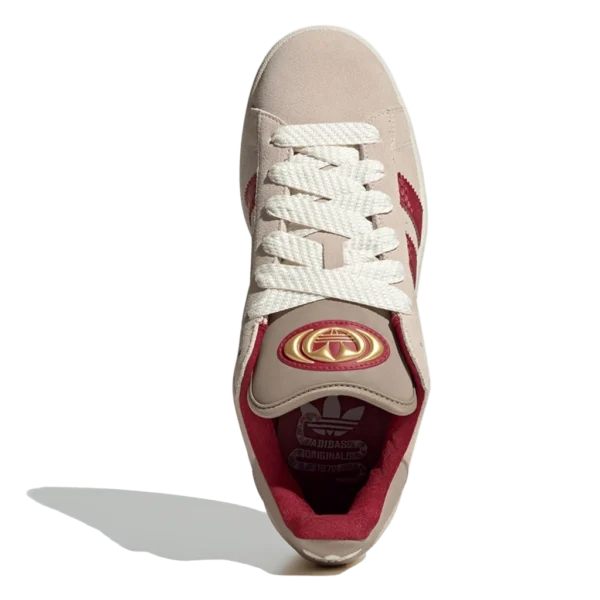 ⁦Adidas Campus CNY Lea Lunar New Year Active Maroon Cream White Gold Metallic⁩ – תמונה ⁦3⁩