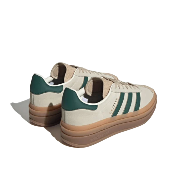 ⁦Adidas Gazelle Bold Cream White Collegiate Green Magic Beige⁩ – תמונה ⁦3⁩