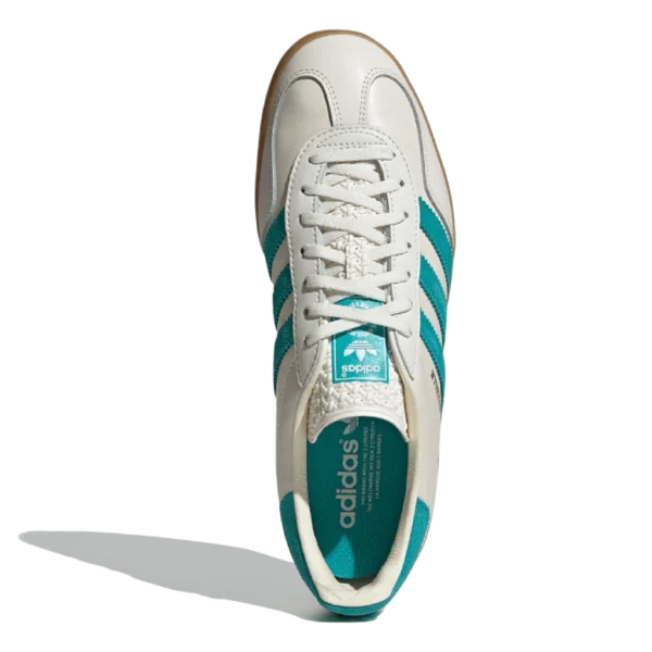 ⁦Adidas Gazelle Chalk White Turquoise Gum⁩ – תמונה ⁦4⁩