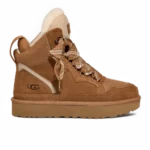 UGG Highmel Lace-Up Suede Sneakers Chestnut