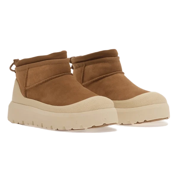 ⁦UGG Classic Ultra Mini Weather Hybrid Boots Chestnut Whitecap⁩ – תמונה ⁦2⁩