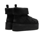 ⁦UGG Classic Mini Platform Felted Boots Black⁩ – תמונה ⁦3⁩