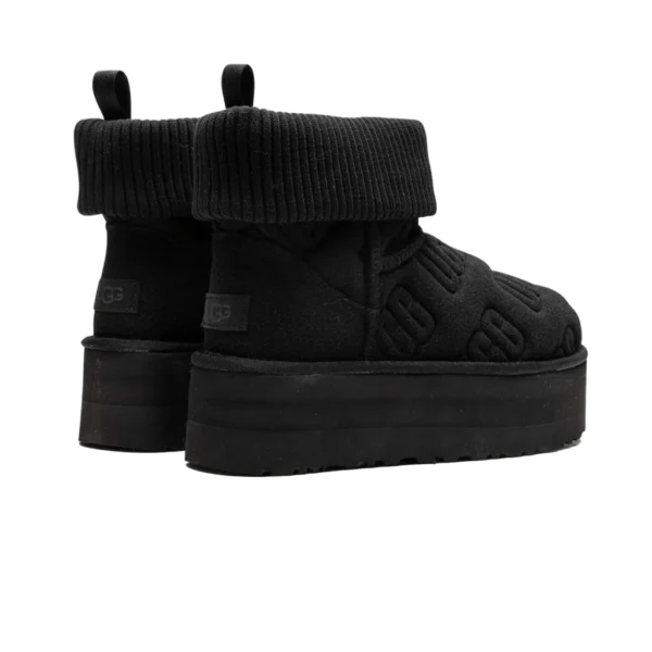 ⁦UGG Classic Mini Platform Felted Boots Black⁩ – תמונה ⁦3⁩
