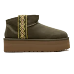 UGG Classic Ultra Mini Platform Braid Burnt Olive