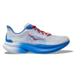 HOKA Mach 6 White Virtual Blue