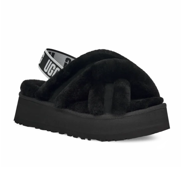 ⁦UGG Disco Cross Slide Black⁩ – תמונה ⁦2⁩