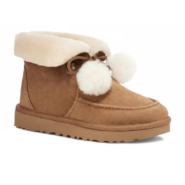 ⁦UGG Kyrina Bow Pom Chestnut⁩ – תמונה ⁦2⁩