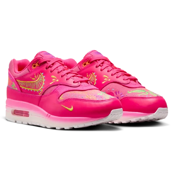 ⁦Air Max 1 “Día De Muertos” Hyper Pink Opti Yellow⁩ – תמונה ⁦2⁩