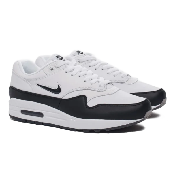 ⁦Air Max 1 “Jewel Swoosh” White Black⁩ – תמונה ⁦2⁩