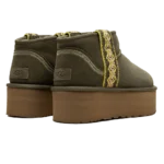 ⁦UGG Classic Ultra Mini Platform Braid Burnt Olive⁩ – תמונה ⁦3⁩