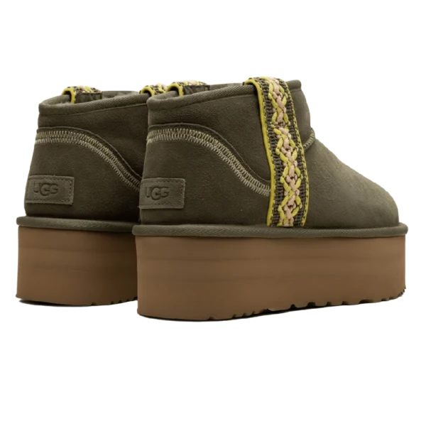 ⁦UGG Classic Ultra Mini Platform Braid Burnt Olive⁩ – תמונה ⁦3⁩
