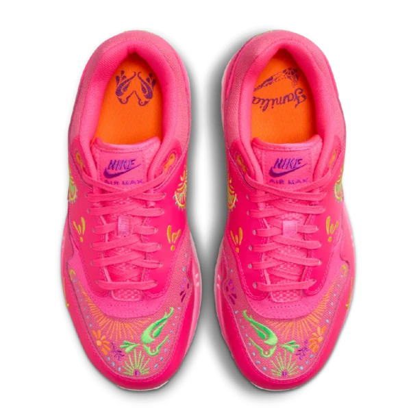 ⁦Air Max 1 “Día De Muertos” Hyper Pink Opti Yellow⁩ – תמונה ⁦4⁩