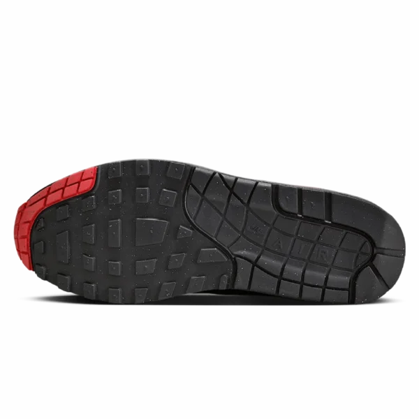 ⁦Air Max 1 Black Iron Grey University Red⁩ – תמונה ⁦5⁩