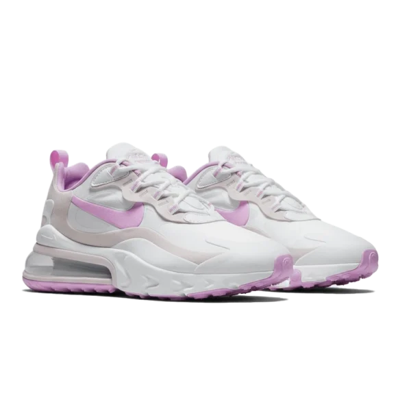 ⁦Nike Air Max 270 React White Fuchsia Glow Platinum Violet⁩ – תמונה ⁦2⁩