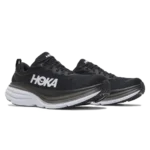⁦HOKA ONE ONE Bondi 8 Black White⁩ – תמונה ⁦2⁩