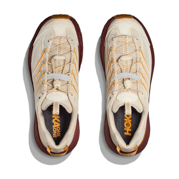 ⁦HOKA Mafate Three2 Vanilla Varsity Burgundy⁩ – תמונה ⁦4⁩